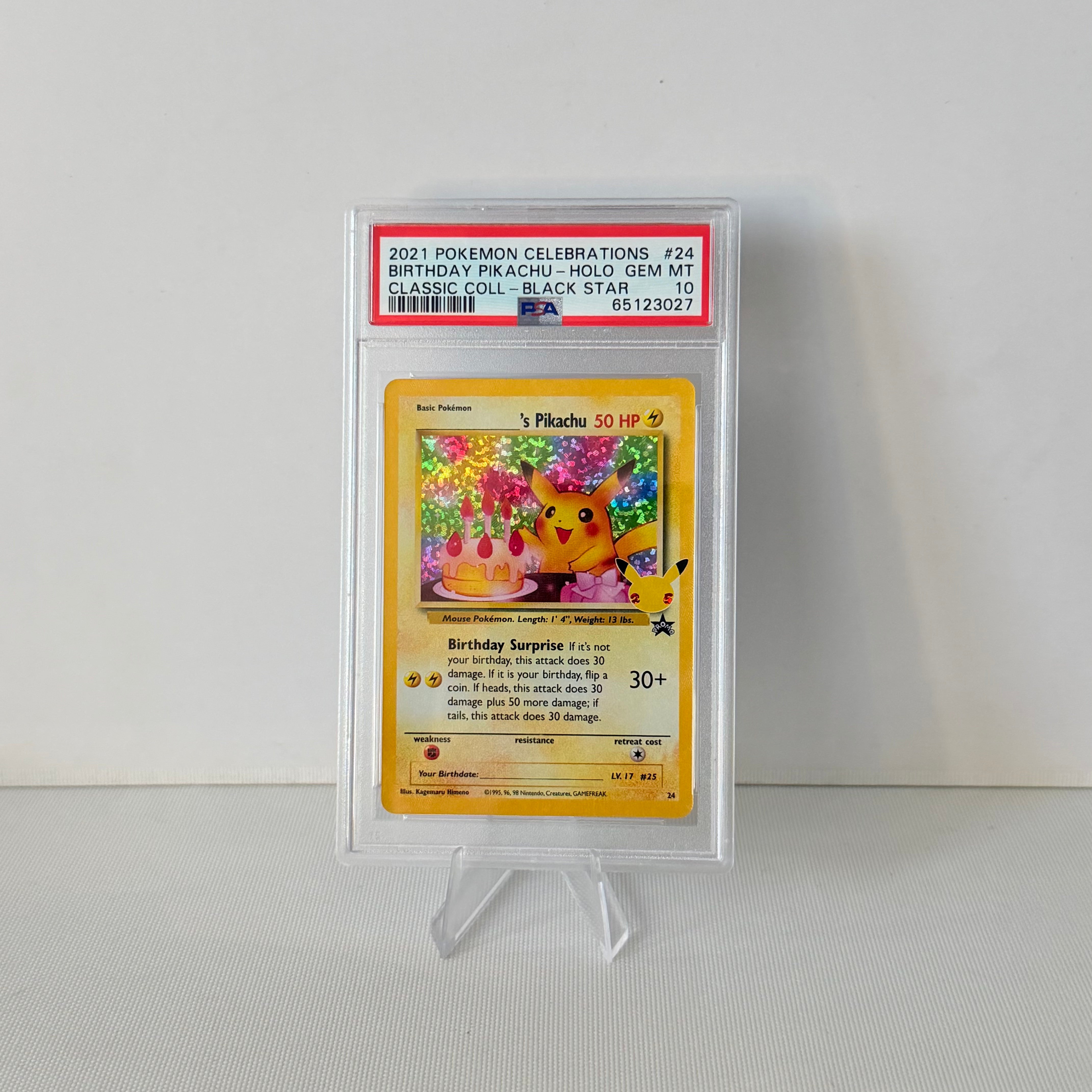 2021 Pokemon Celebrations Birthday Pikachu Holo (PSA 10) – Capital