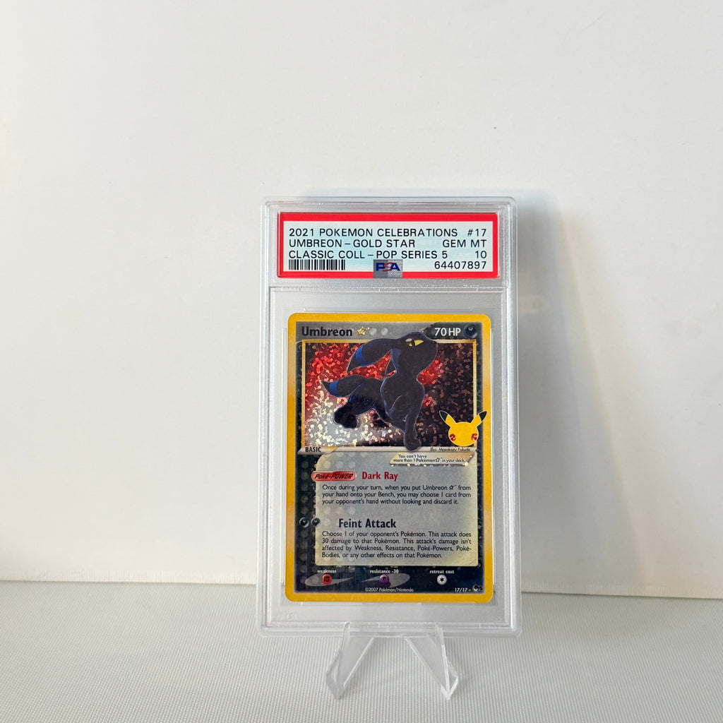 2021 Pokemon Celebrations Umbreon Gold Star POP Series 5 (PSA 10)