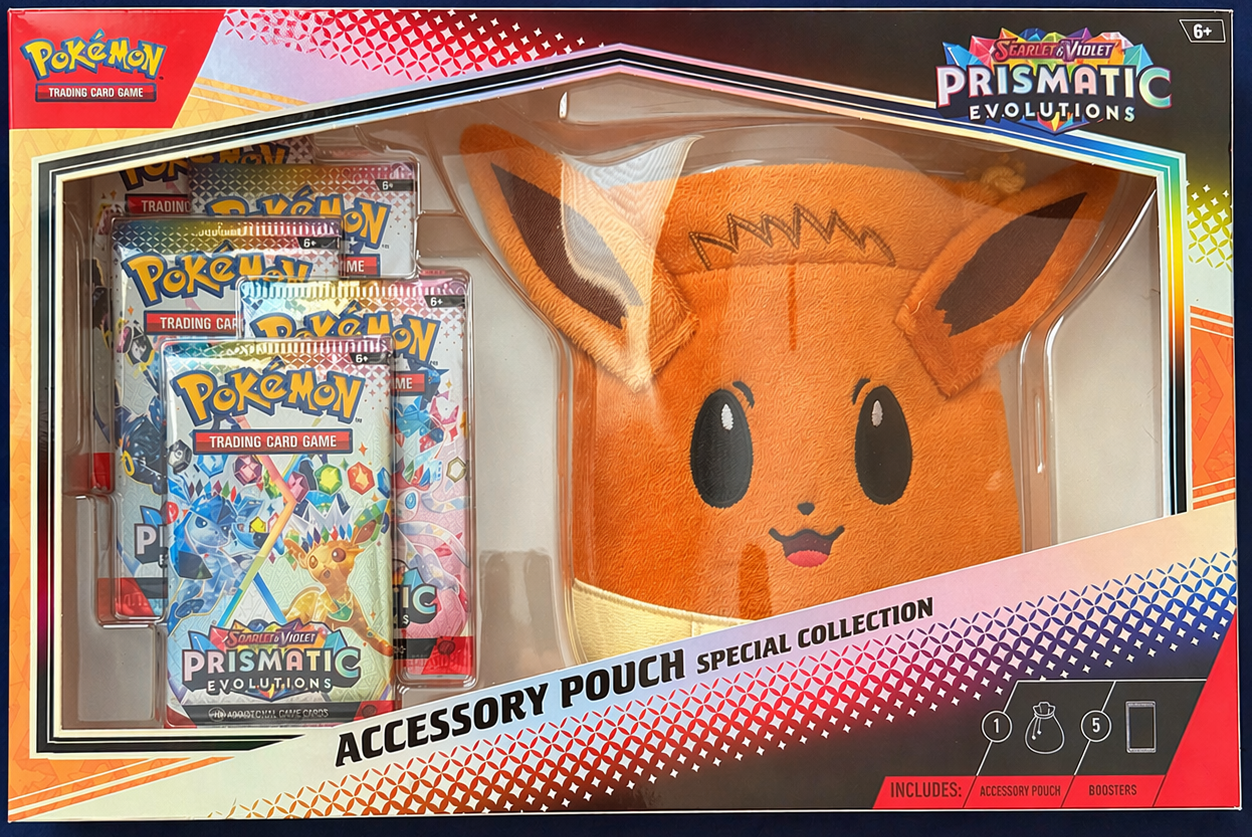 Prismatic Evolutions Eevee Accessory Pouch Collection (5 Booster Packs)