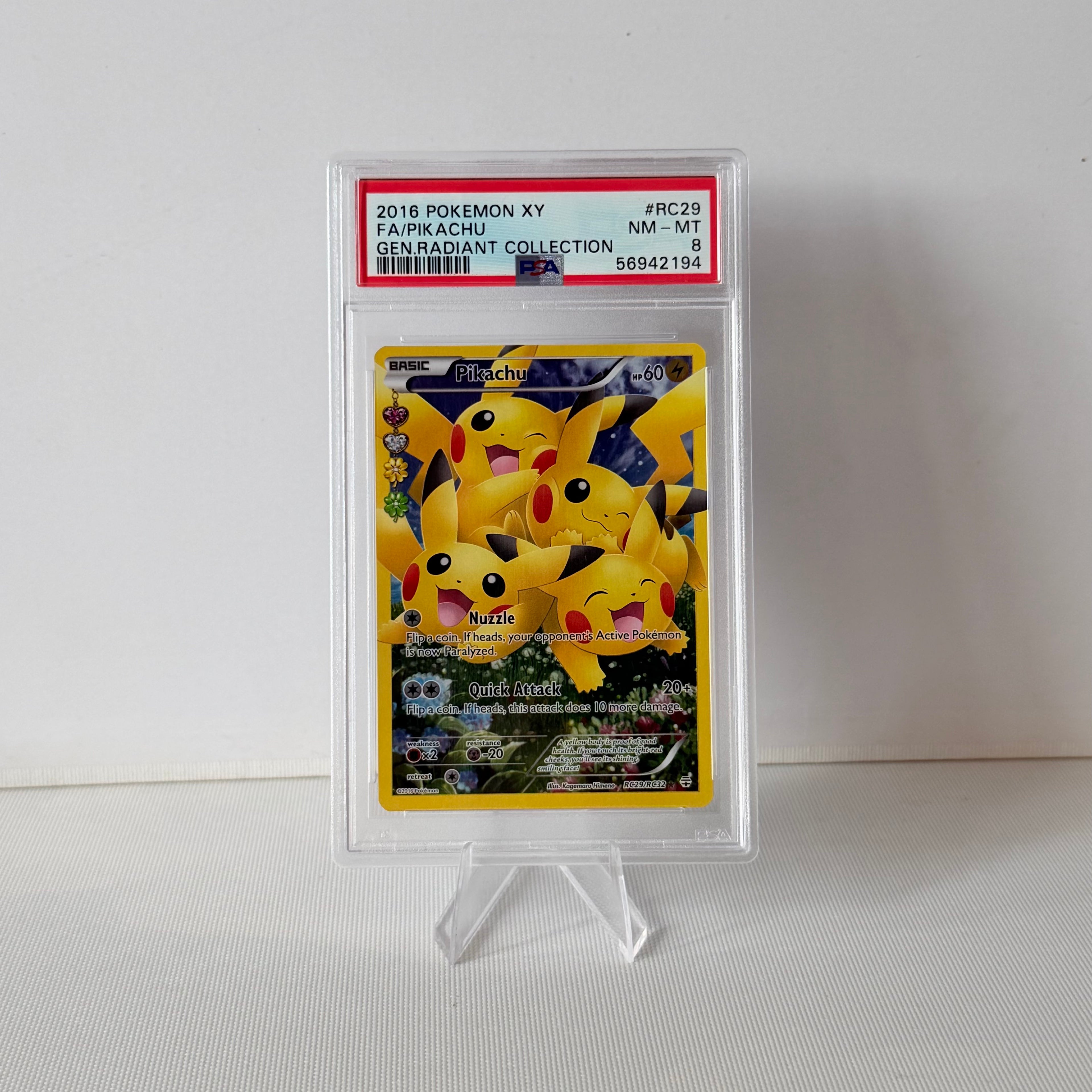 2016 Pokemon XY FA Pikachu (PSA 8)